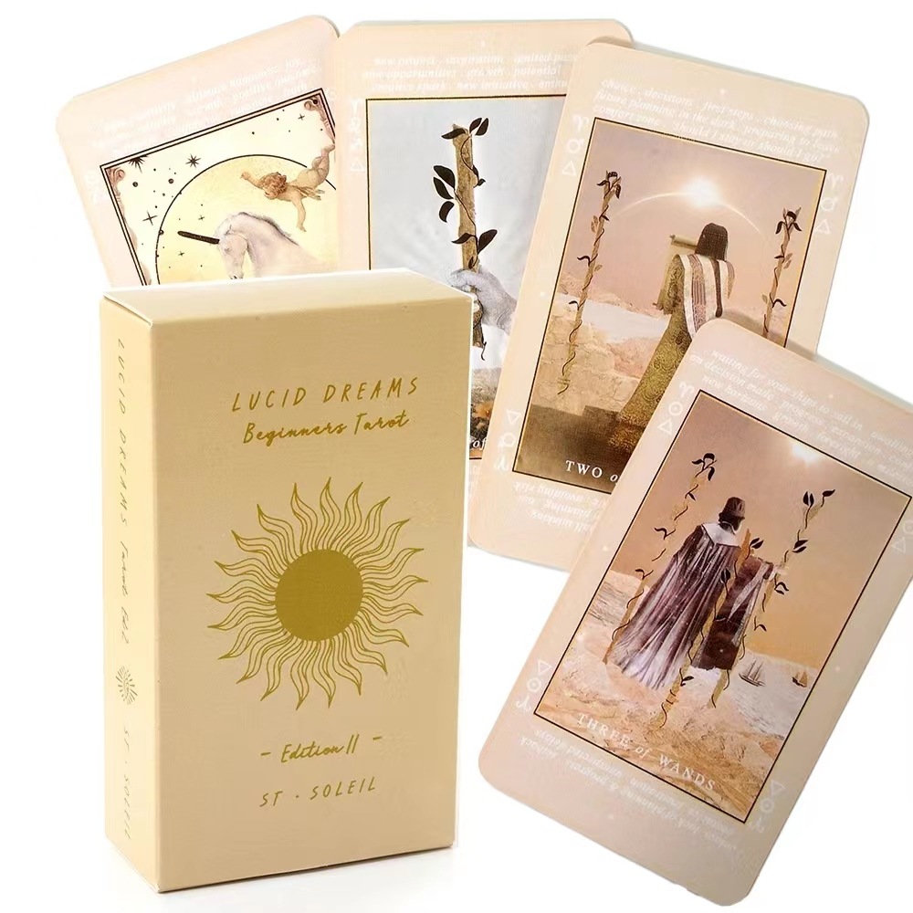 Tarot Deck With Guidebook - 明晰な夢初心者向けタロットデッキ新しい高品質ボードゲーム運命占いパーティーカードゲームタロットギフト