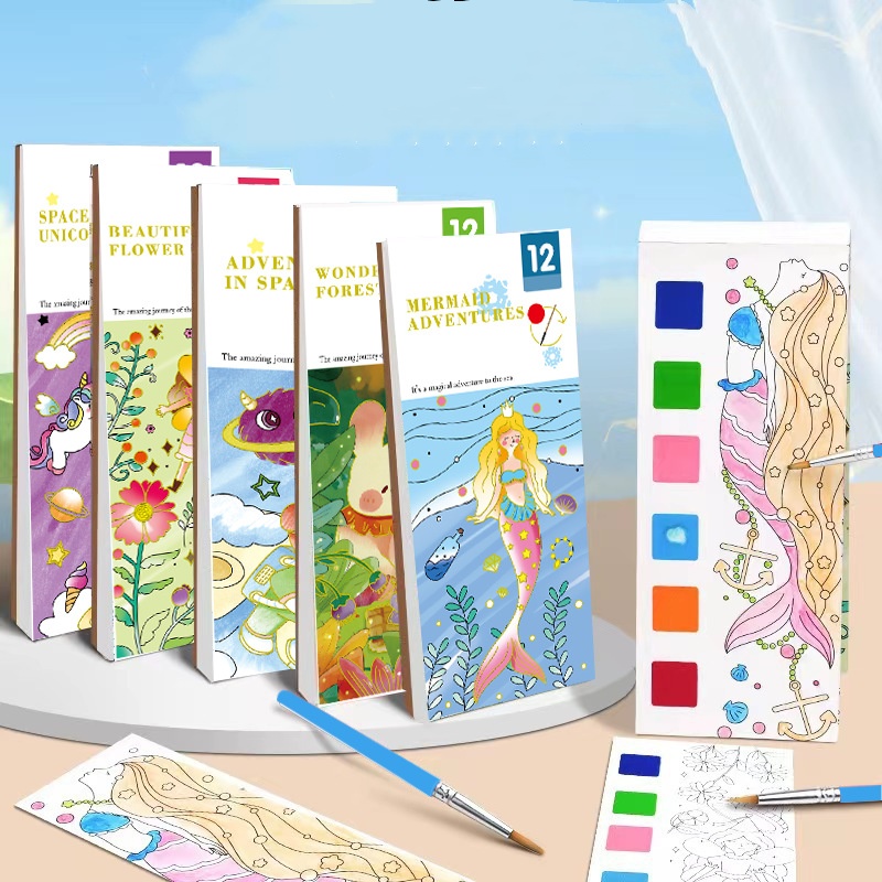 Reusable Water Magic Coloring Book - Bview Art Magic 水活性化ぬりえブック 子供用 -