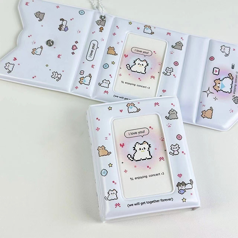Kpop Photo Card Binder 3 Inch - 3インチ40スロットフォトカードホルダーKPOPバインダーアイドルポストカードロモカードフォトアルバムコレクターカードバインダーフォトカード ▪