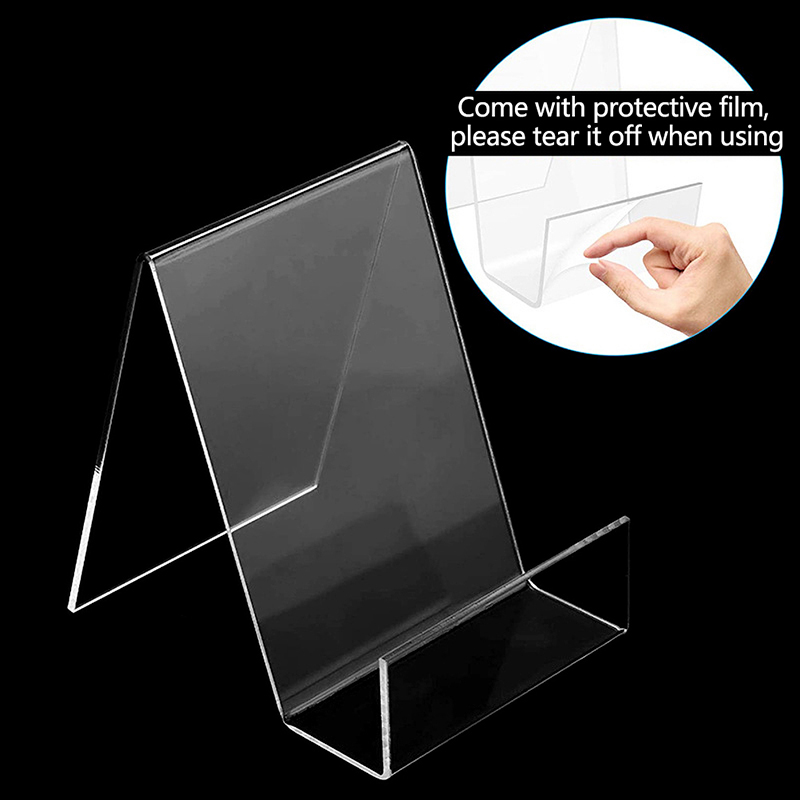 Clear Acrylic Book Stand Holder - 1pc 透明アクリルディスプレイブックスタンドイーゼルホルダー写真アルバムの表示用書籍楽譜アートワーク CD ディスプレイホルダー