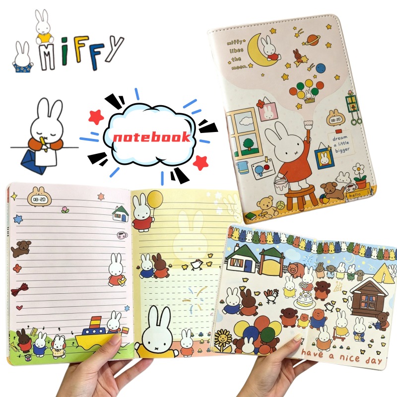 Stationery Books - 新しいB6ミッフィー可愛いノートイラスト入りカラーページジャーナルクリエイティブかわいい高価値学生プランナーステーショナリー賞品卸売