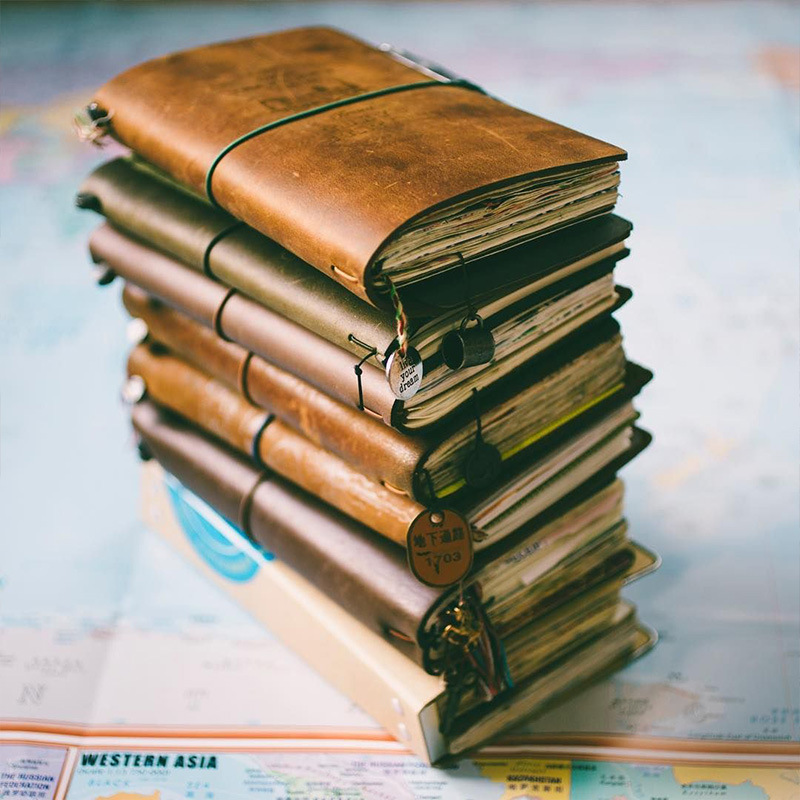 Vintage Leather Journal Notebook - 欠陥レトロレザーカバーノートブックポータブルジャーナルトラベルダイアリー日本スタイル手作りブックDIYギフトビジネスメモ