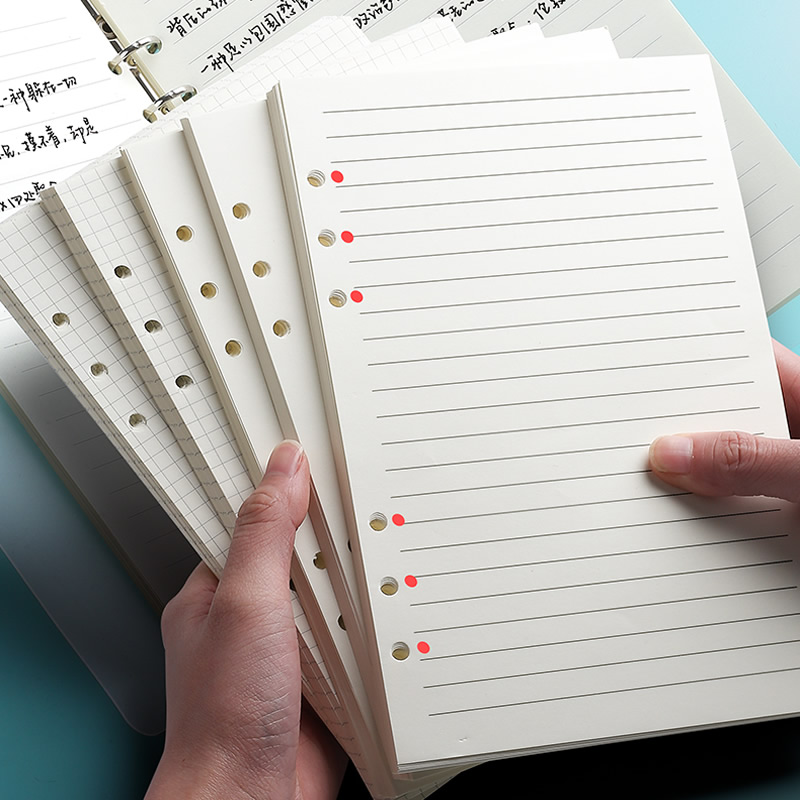 A5 Spiral Dotted Grid Notebook - A5 A6 ルーズリーフノート リフィル スパイラルバインダー プランナー