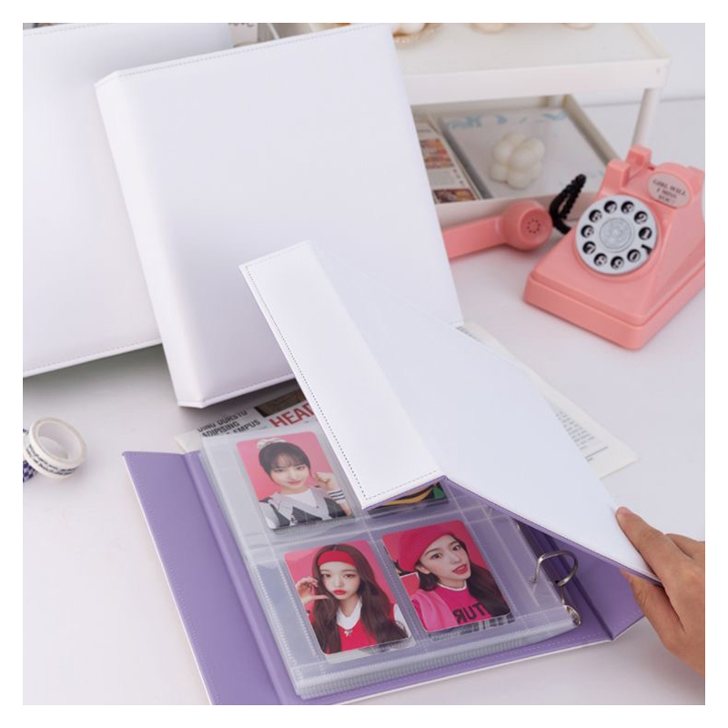 Kpop Photo Card Binder 3 Inch - A5バインダー フォトカード マグネット式 Dリング3/7穴 KPOPフォトアルバム フォトカードホルダー