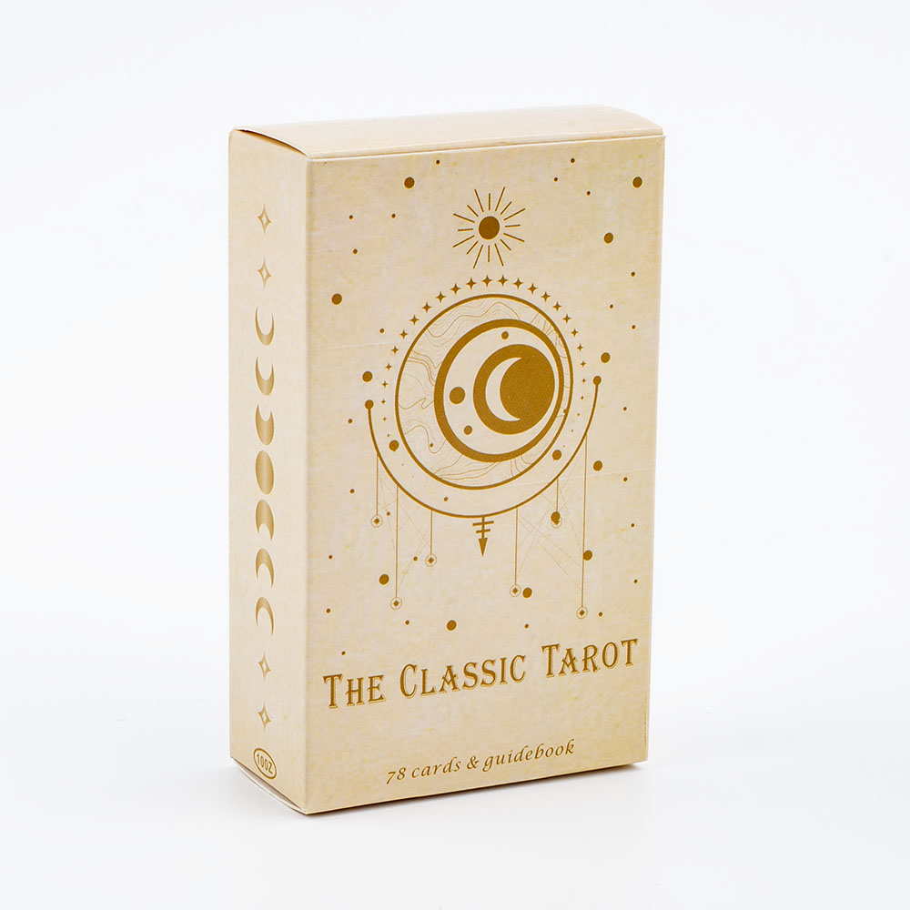 Tarot Deck With Guidebook - 初心者のための古典的なタロットボードゲーム,ガイドブックと美しいイラストが付いたオラクルカード,10.4x6.1cm, 78個