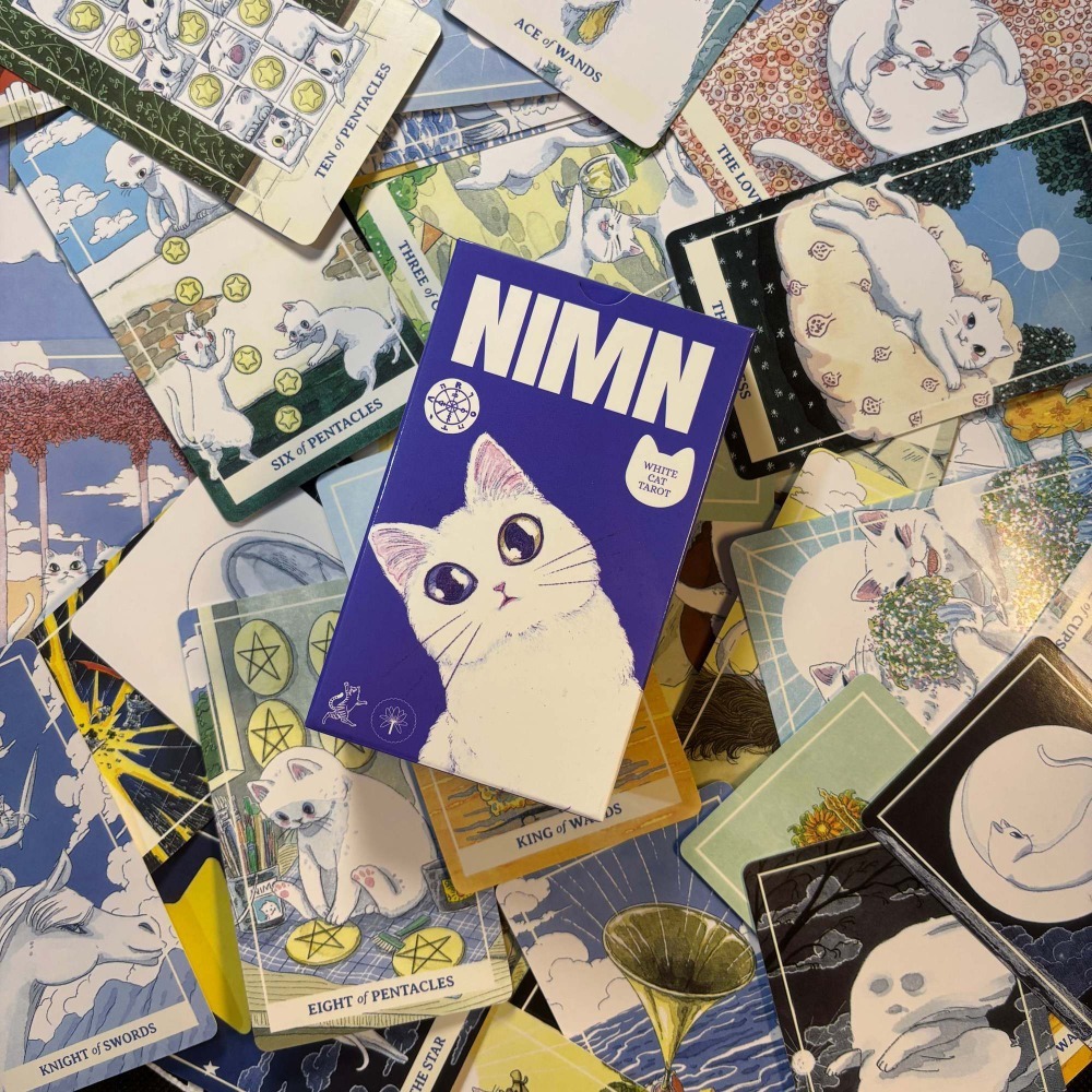 奇抜な水彩画風猫型カワイイタロット 10.3*6cm NIM - Tarot Deck With Guidebook のレビューと価格