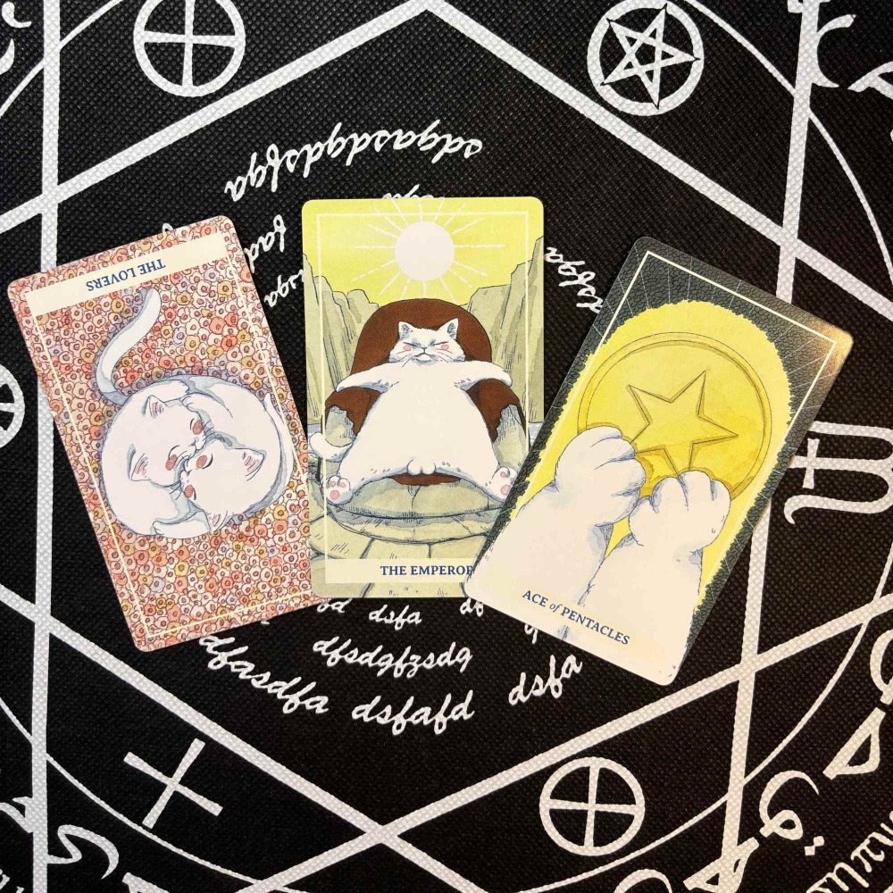 奇抜な水彩画風猫型カワイイタロット 10.3*6cm NIM - Tarot Deck With Guidebook のレビューと価格