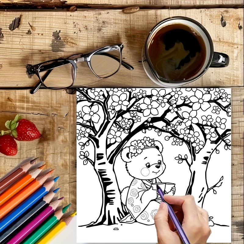 大人のストレス軽減のための日本のかわいいクマのぬりえブック  - Adult Coloring Book Stress Relief のレビューと価格