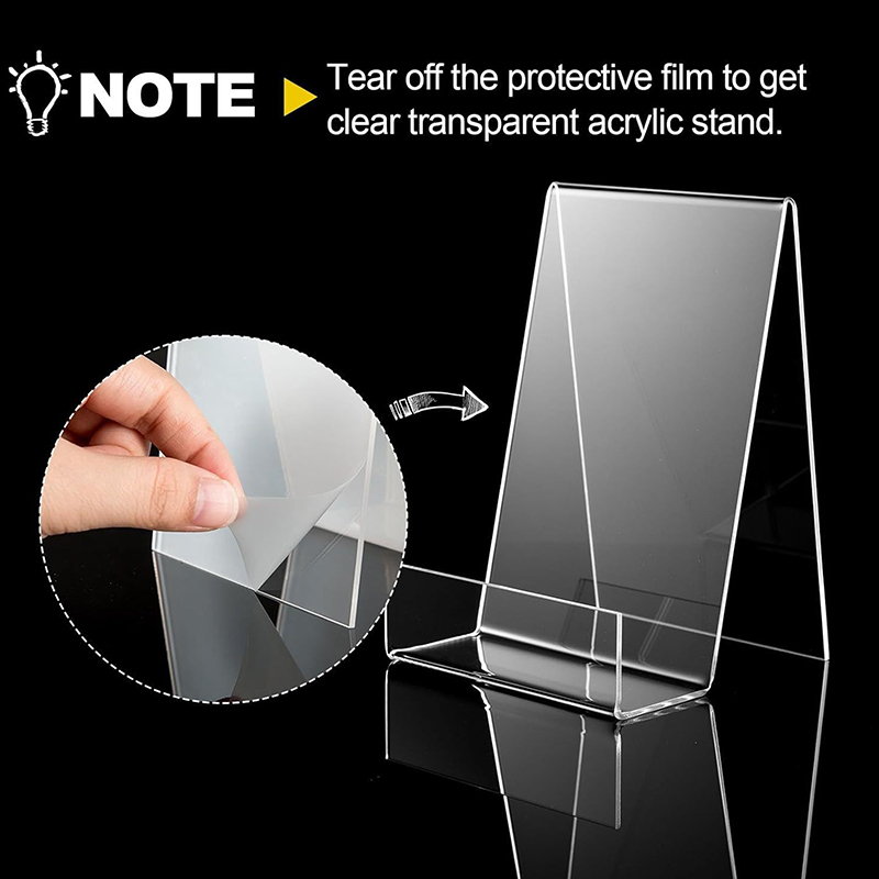 1Pc 透明アクリルディスプレイスタンドコミックブックフレー - Clear Acrylic Book Stand Holder のレビューと価格