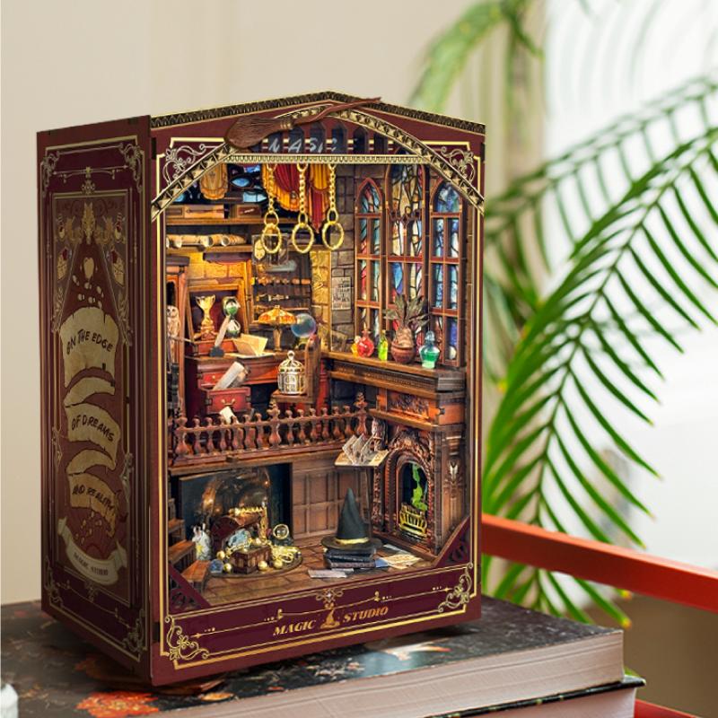 DIY ブックコーナー棚インサートキットマジックスタジオ本棚 - Diy Wooden Book Nook Kit Shelf Insert のレビューと価格