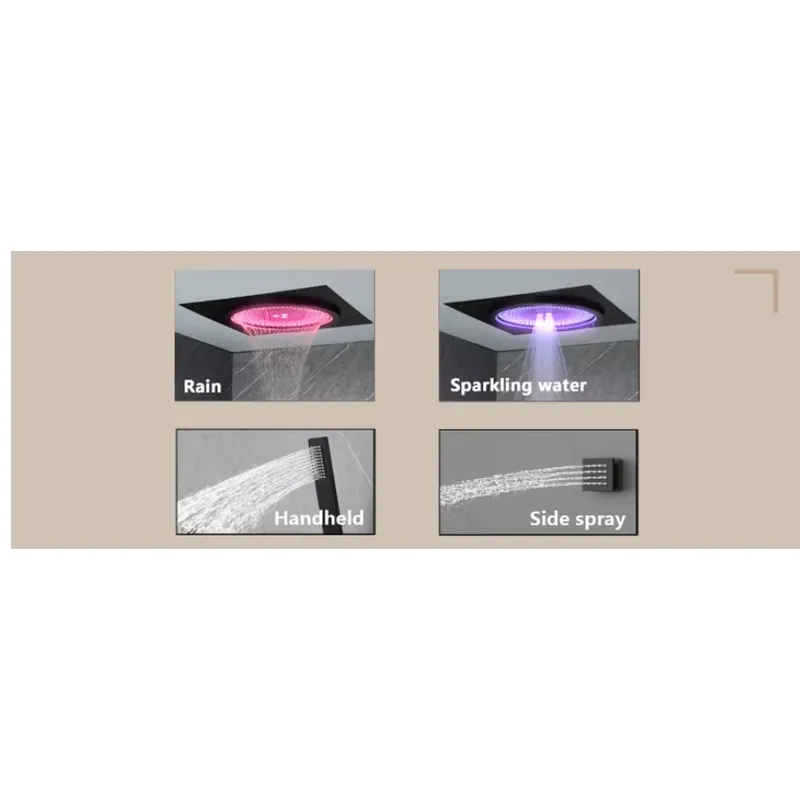 スマートLEDシャワーセット 浴室音楽内蔵レインフォールシス - Music のレビューと価格