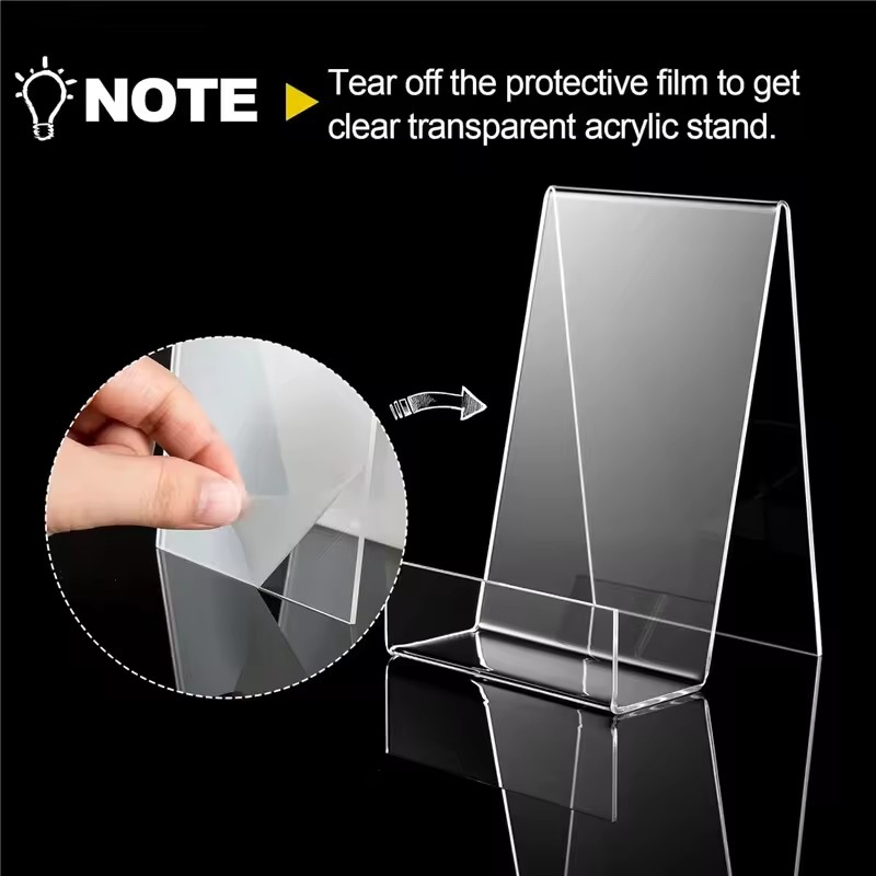 4 個アクリルブックスタンドブックホルダーディスプレイ用クリ - Clear Acrylic Book Stand Holder のレビューと価格