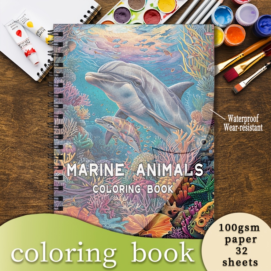 塗り絵 - 8.3 x 11.2インチ、鮮やかな海洋動物の塗 - Adult Coloring Book Stress Relief のレビューと価格