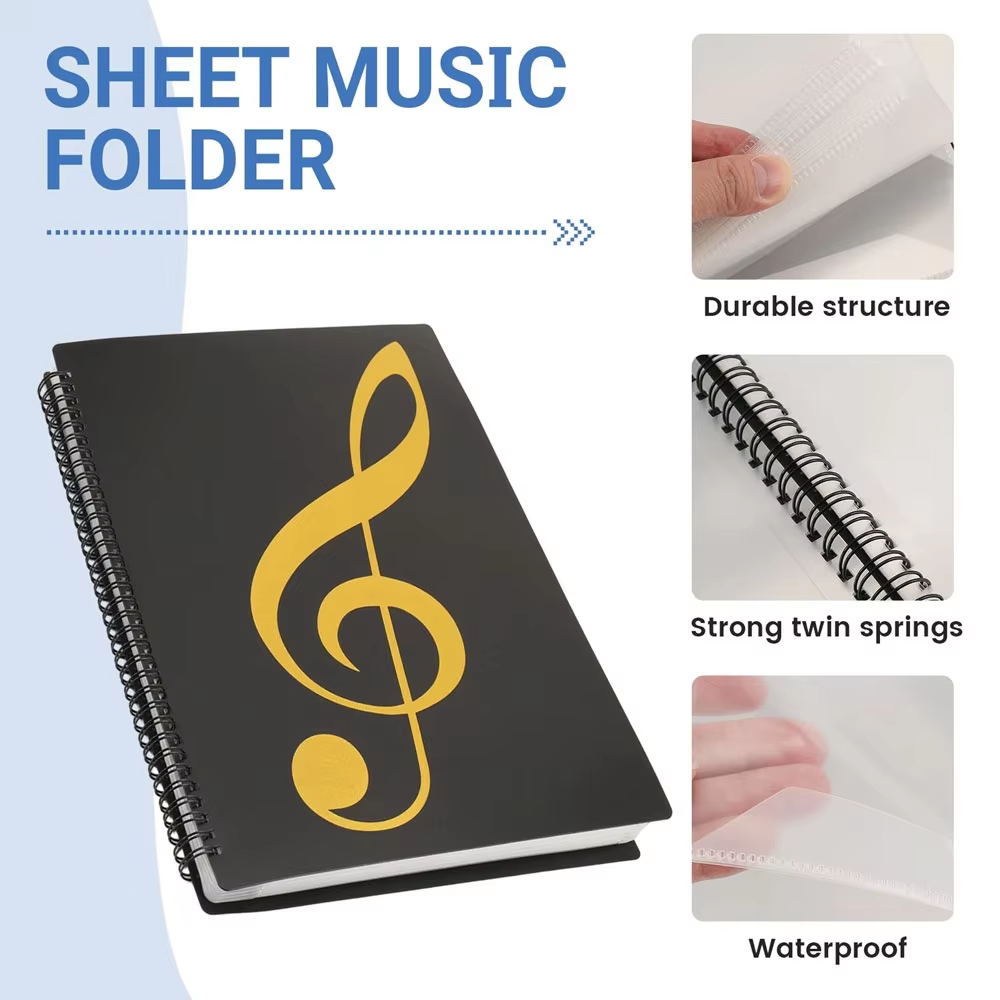 柔軟な 40 ページピアノ楽譜フォルダー A4 音楽ブックク - Blank Sheet Music Notebook のレビューと価格