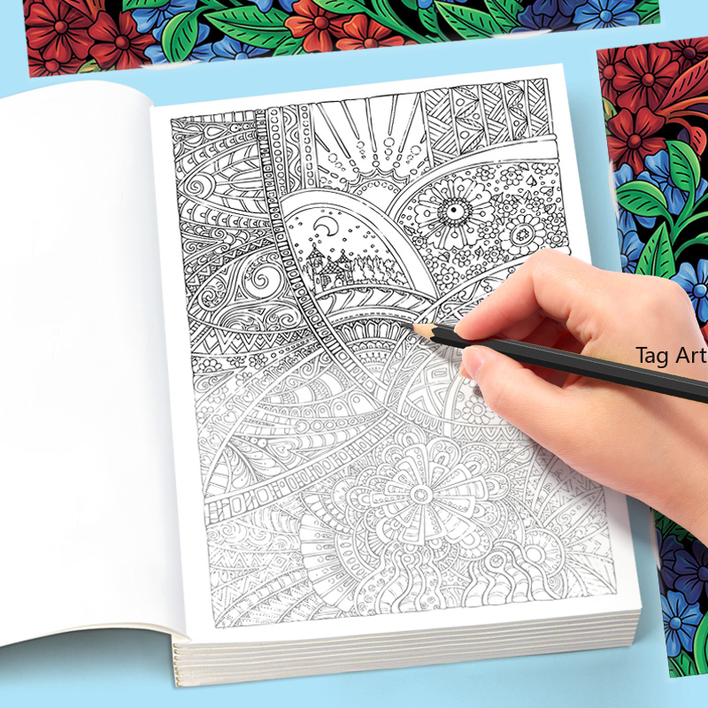 大人の瞑想、ストレス解消、不安解消、動物/花/マンダラをテー - Adult Coloring Book Stress Relief のレビューと価格