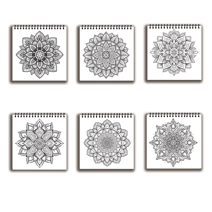 塗り絵 - 7.87 x 7.87インチ 32ページ 曼荼羅 - Adult Coloring Book Stress Relief のレビューと価格