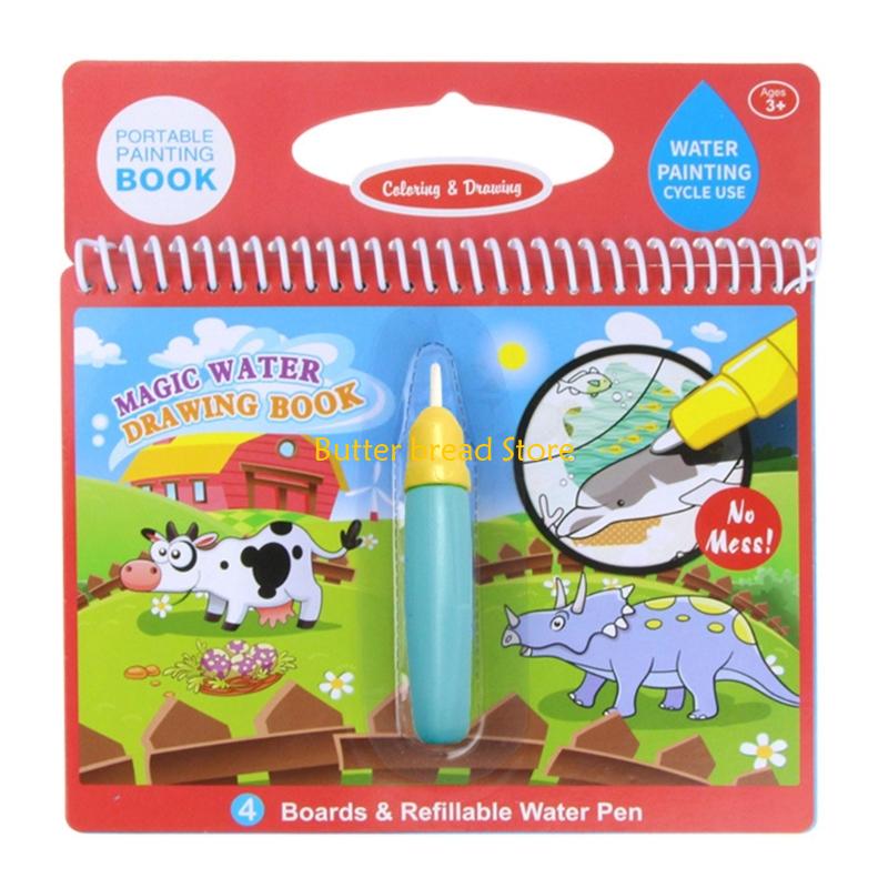 W89C 再利用可能なマジカルウォーター描画ブック 詰め替え - Reusable Water Magic Coloring Book のレビューと価格
