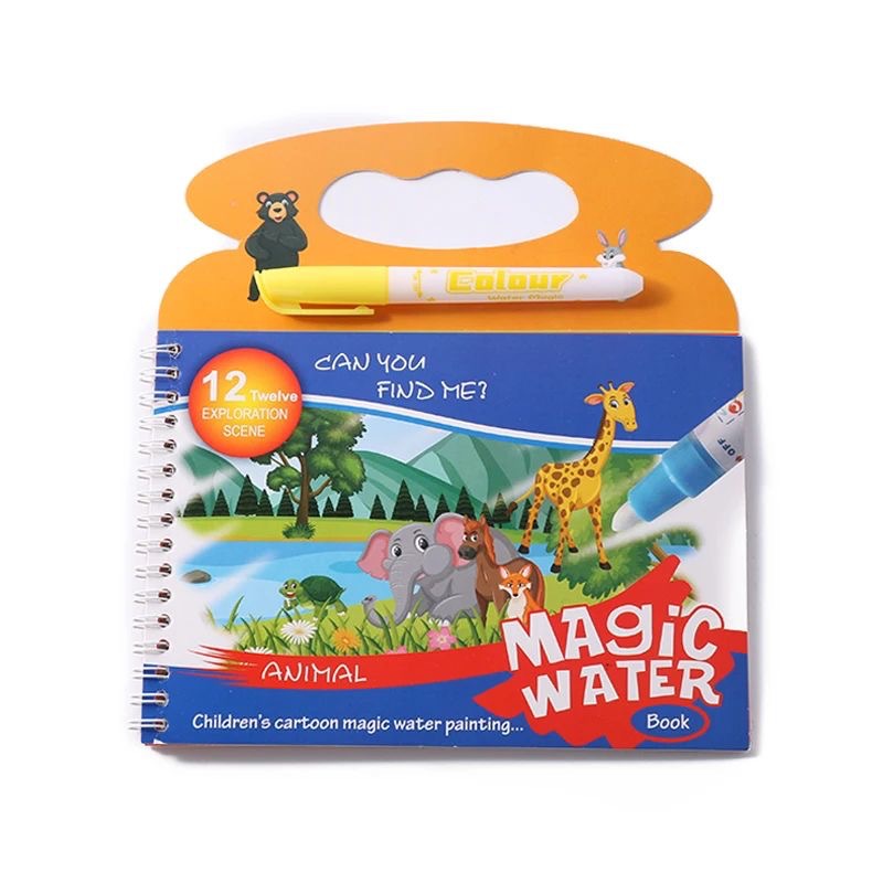 子供用マジックウォーターペインティングブック 再利用可能な落 - Reusable Water Magic Coloring Book のレビューと価格