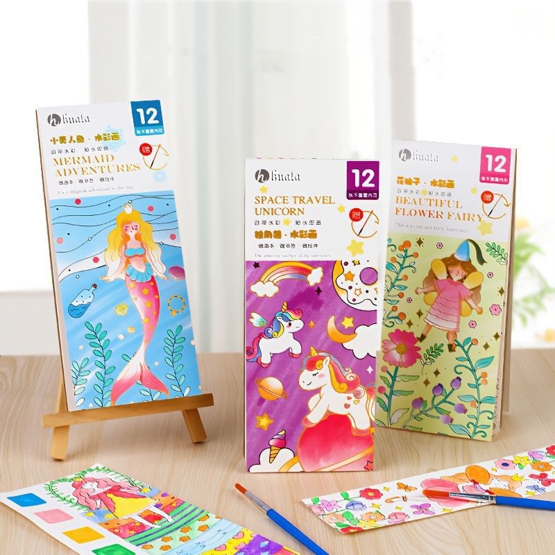Bview Art Magic 水活性化ぬりえブック 子供用 - Reusable Water Magic Coloring Book のレビューと価格
