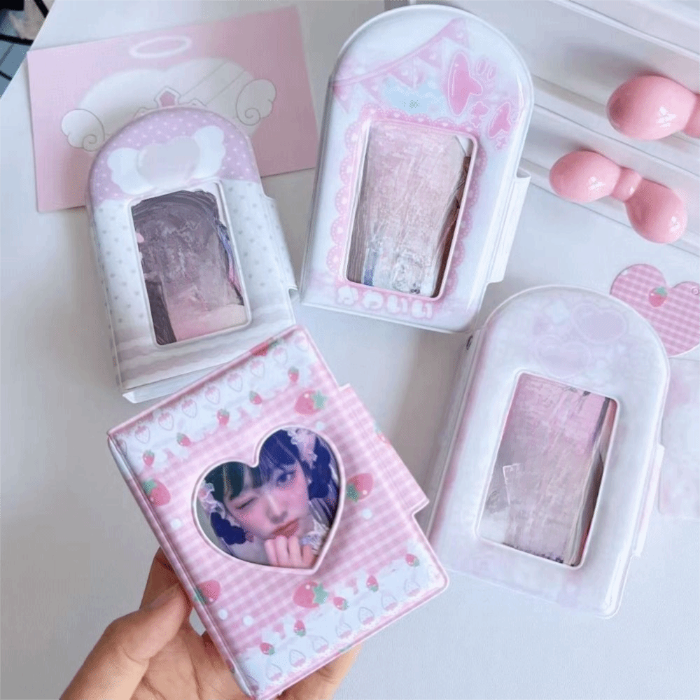 可愛い3インチフォトカードバインダーアルバムPP 32ポケッ - Kpop Photo Card Binder 3 Inch のレビューと価格