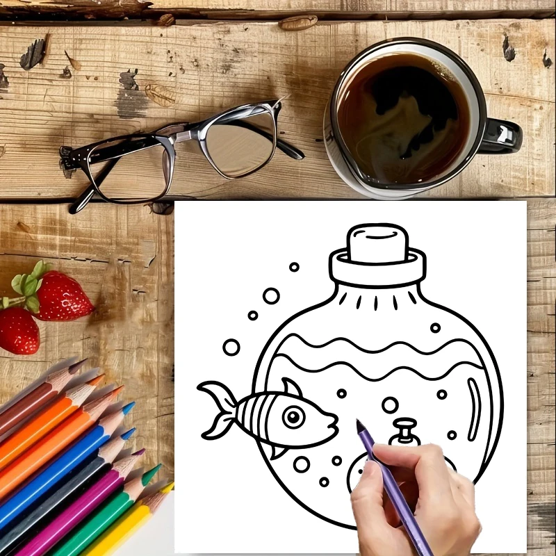 大人の塗り絵用マジックジャー、誕生日プレゼント、新学期用品、 - Adult Coloring Book Stress Relief のレビューと価格