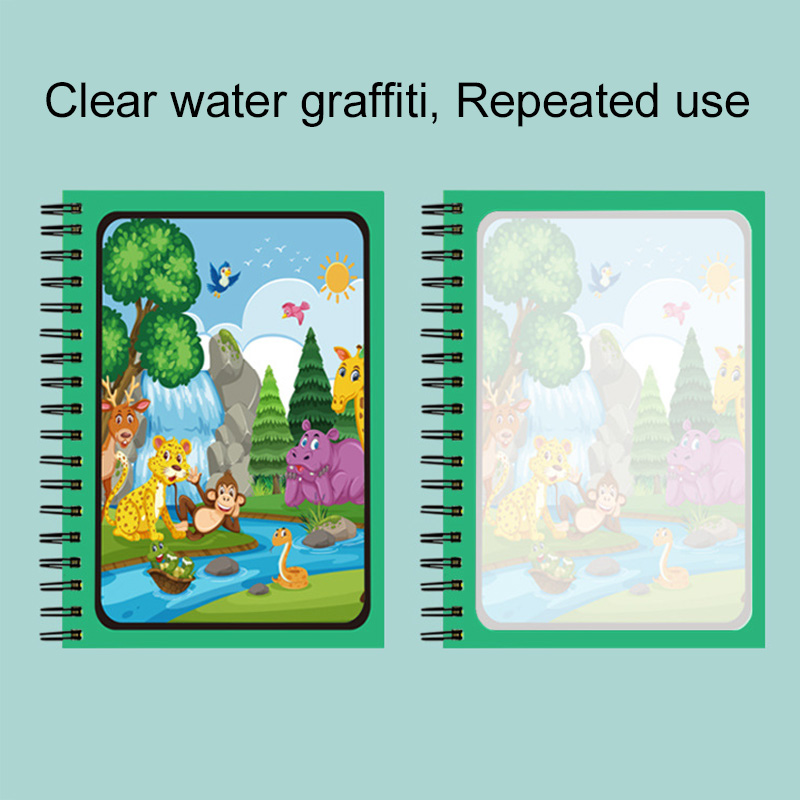 マジックウォーターブック ペン付き パーティー記念品 フェス - Reusable Water Magic Coloring Book のレビューと価格