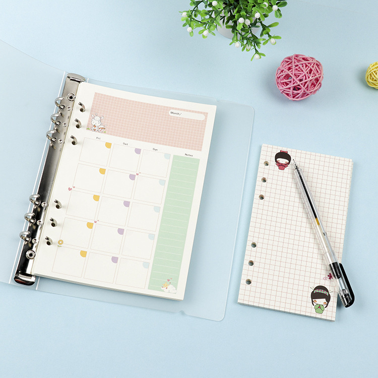 2026年カラーA5 A6ルーズリーフノートリフィルスパイラ - A5 Spiral Dotted Grid Notebook のレビューと価格