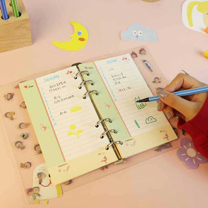 2026年カラーA5 A6ルーズリーフノートリフィルスパイラ - A5 Spiral Dotted Grid Notebook のレビューと価格