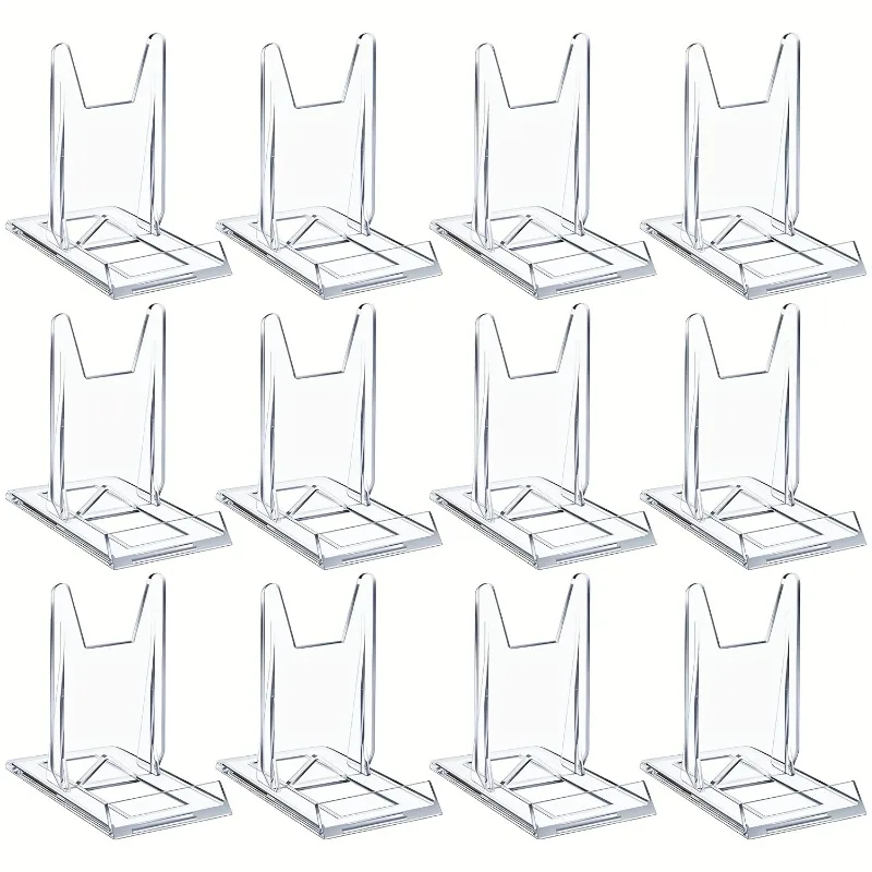 5/12個入り 透明アクリル製ディスプレイスタンド 小型調整 - Clear Acrylic Book Stand Holder のレビューと価格