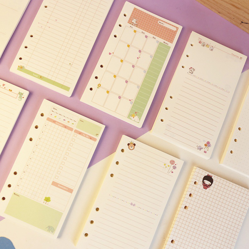 詰め替えスパイラルバインダーナーページ、a5、a6、ルーズリ - A5 Spiral Dotted Grid Notebook のレビューと価格