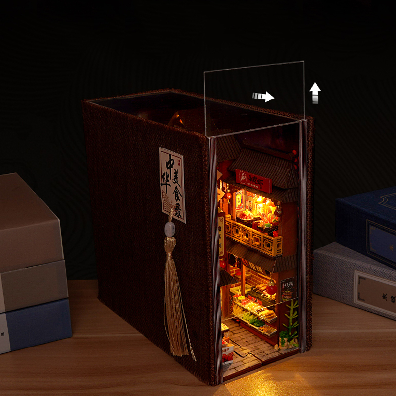 DIYブックヌック ドールハウス ミニチュア 木製本棚 シェ - Diy Wooden Book Nook Kit Shelf Insert のレビューと価格
