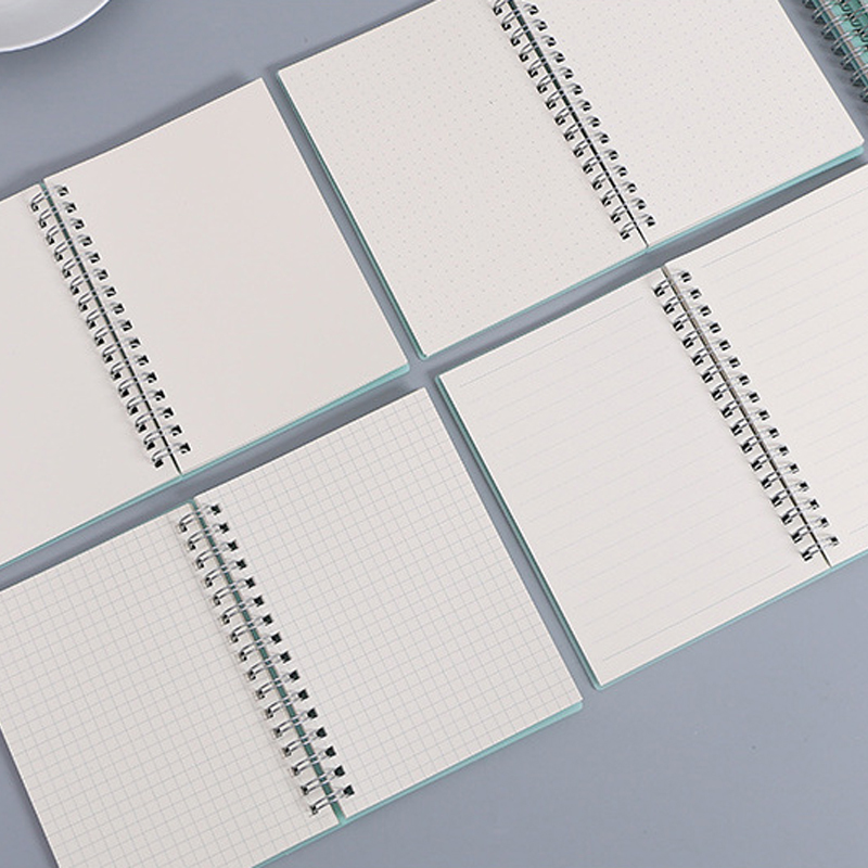 A6 A5 B5 A4 グリーンスパイラルブックコイルノート - A5 Spiral Dotted Grid Notebook のレビューと価格