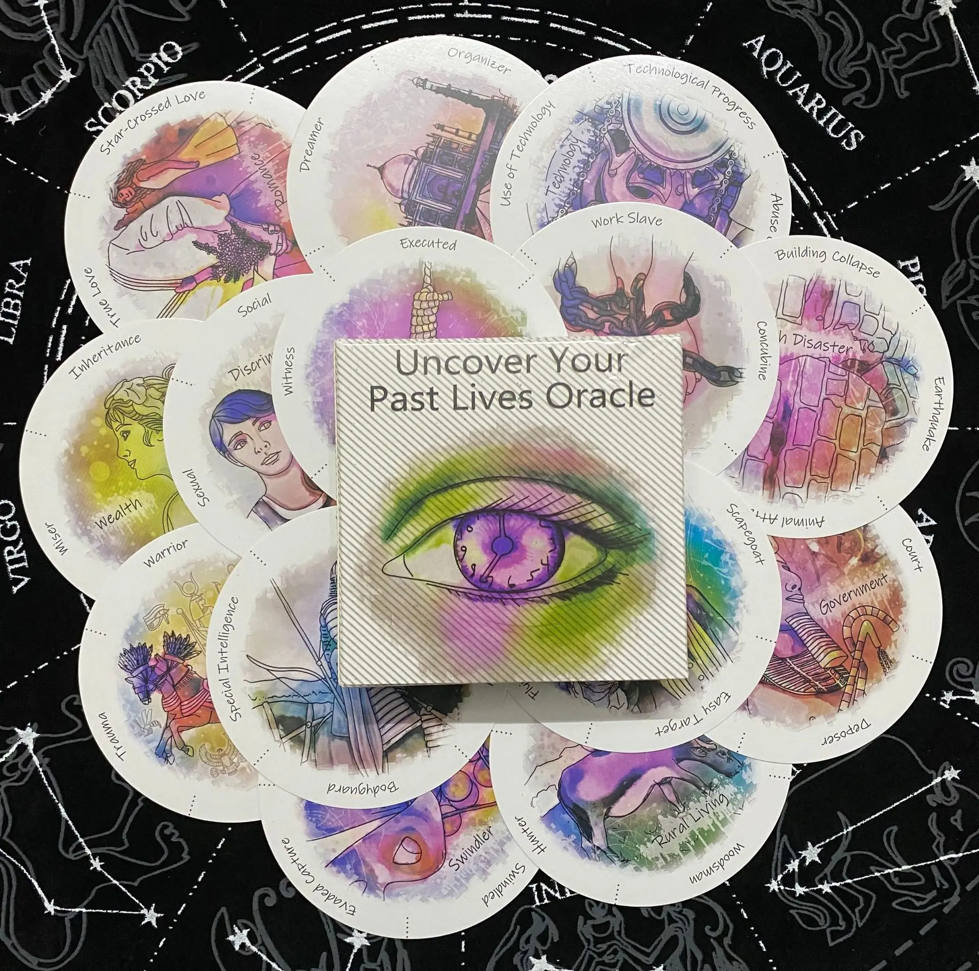過去の生命のタロットゲーム,オラクルカードの丸い形の87枚の - Tarot Deck With Guidebook のレビューと価格