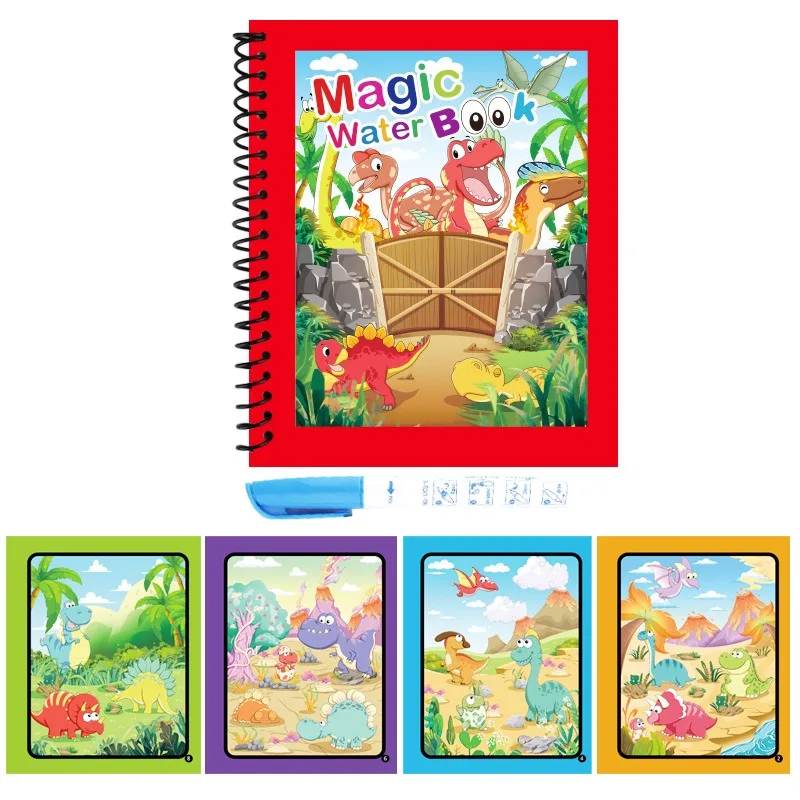 1Pc 再利用可能なマジックウォーターブックキッズギフトカラ - Reusable Water Magic Coloring Book のレビューと価格