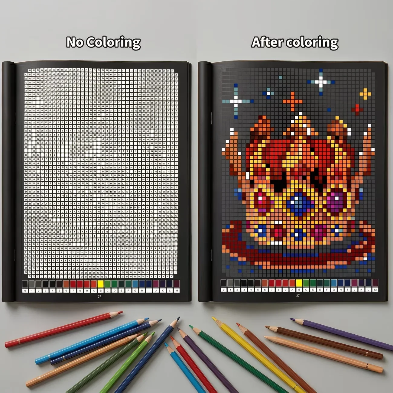 ミステリーモザイク カラーバイナンバーぬりえブック 32ペー - Adult Coloring Book Stress Relief のレビューと価格