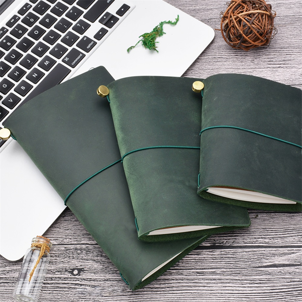 本革トラベラーノート DIY ジャーナル 8 色レトロ日記ポ - Vintage Leather Journal Notebook のレビューと価格