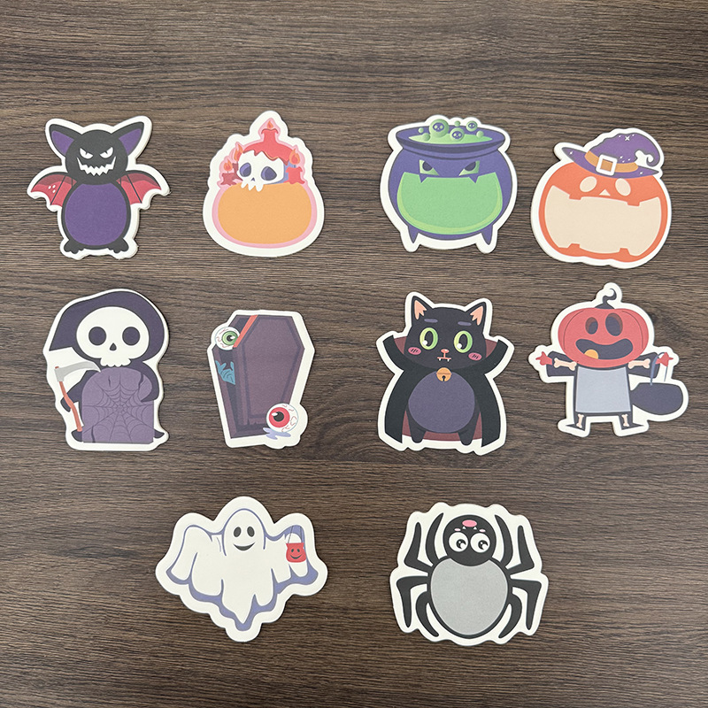 200 ページハロウィンテーマメモパッドセット付箋文具ラベル - Stationery Books のレビューと価格