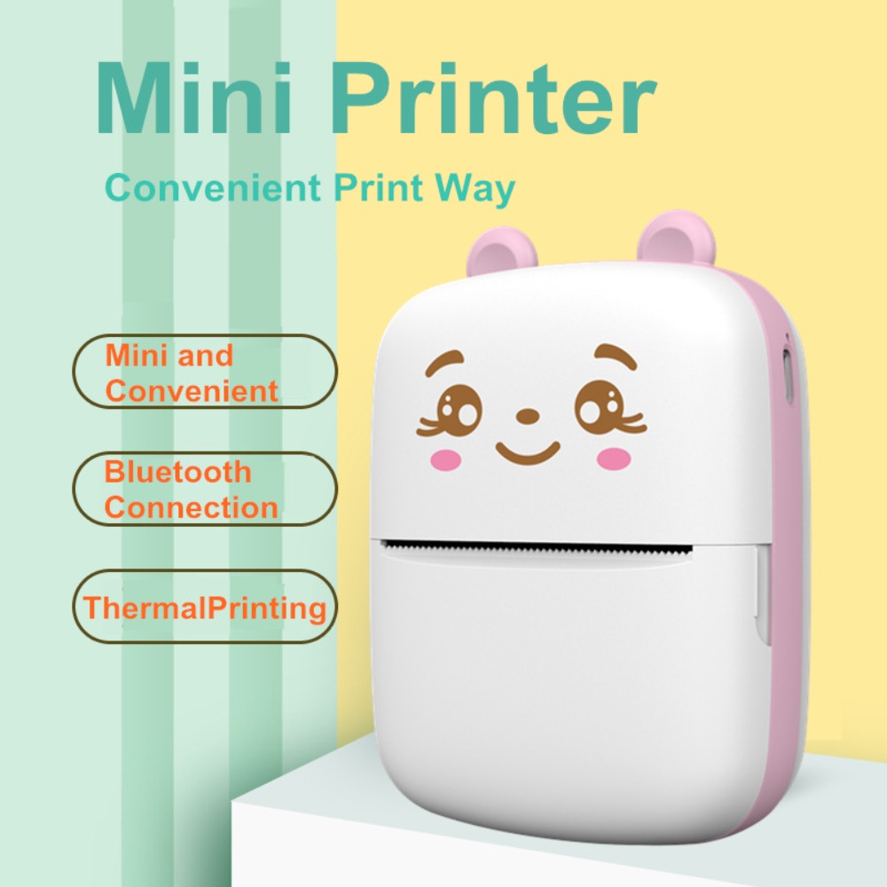 ミニポータブルポケットインクレスサーマルプリンター Blue - Mini Pocket Thermal Printer Paper Roll のレビューと価格