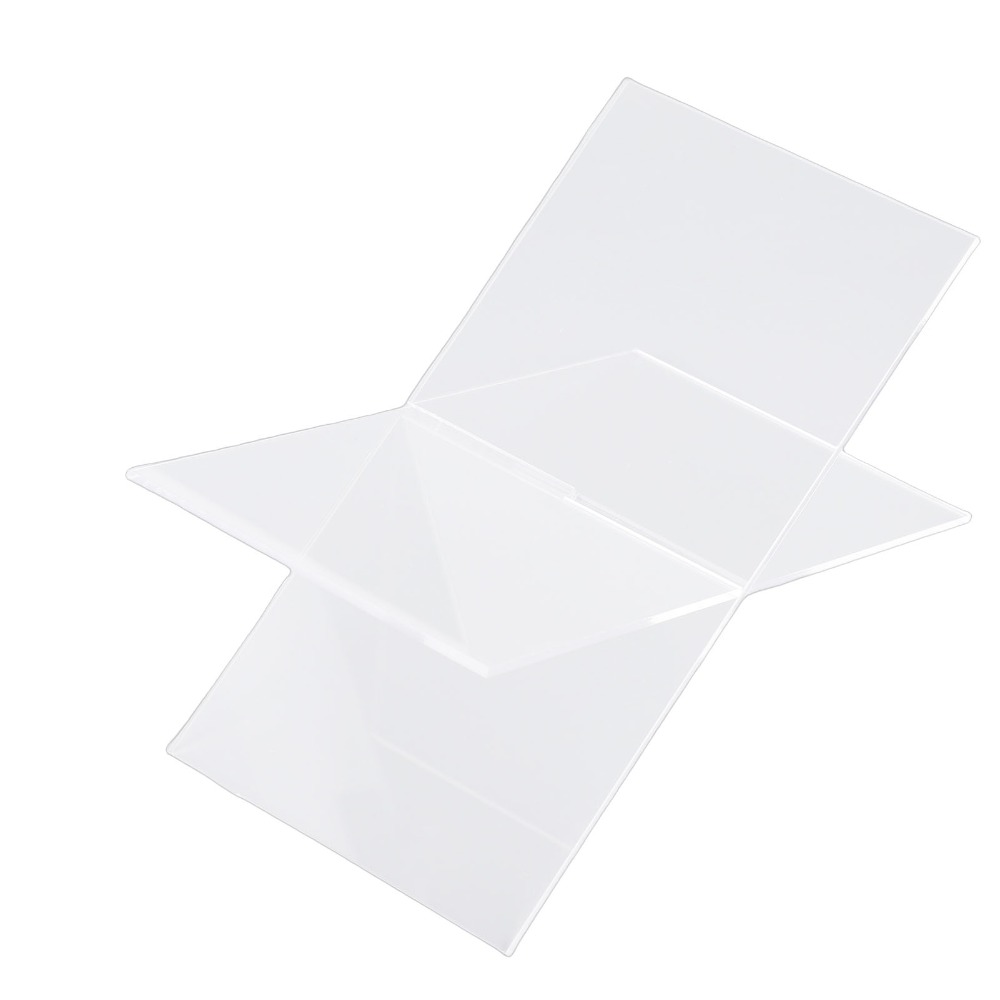 X字型デザインのアクリル製ブックスタンド 1セット 透明アク - Clear Acrylic Book Stand Holder のレビューと価格