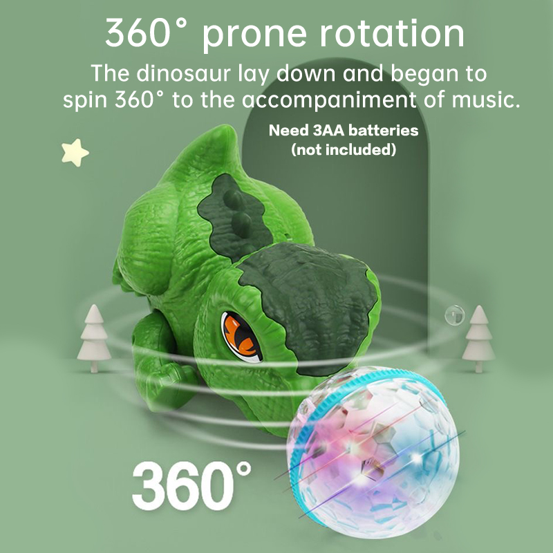 赤ちゃん用電動恐竜トップボールおもちゃ - 360 °    - Music のレビューと価格