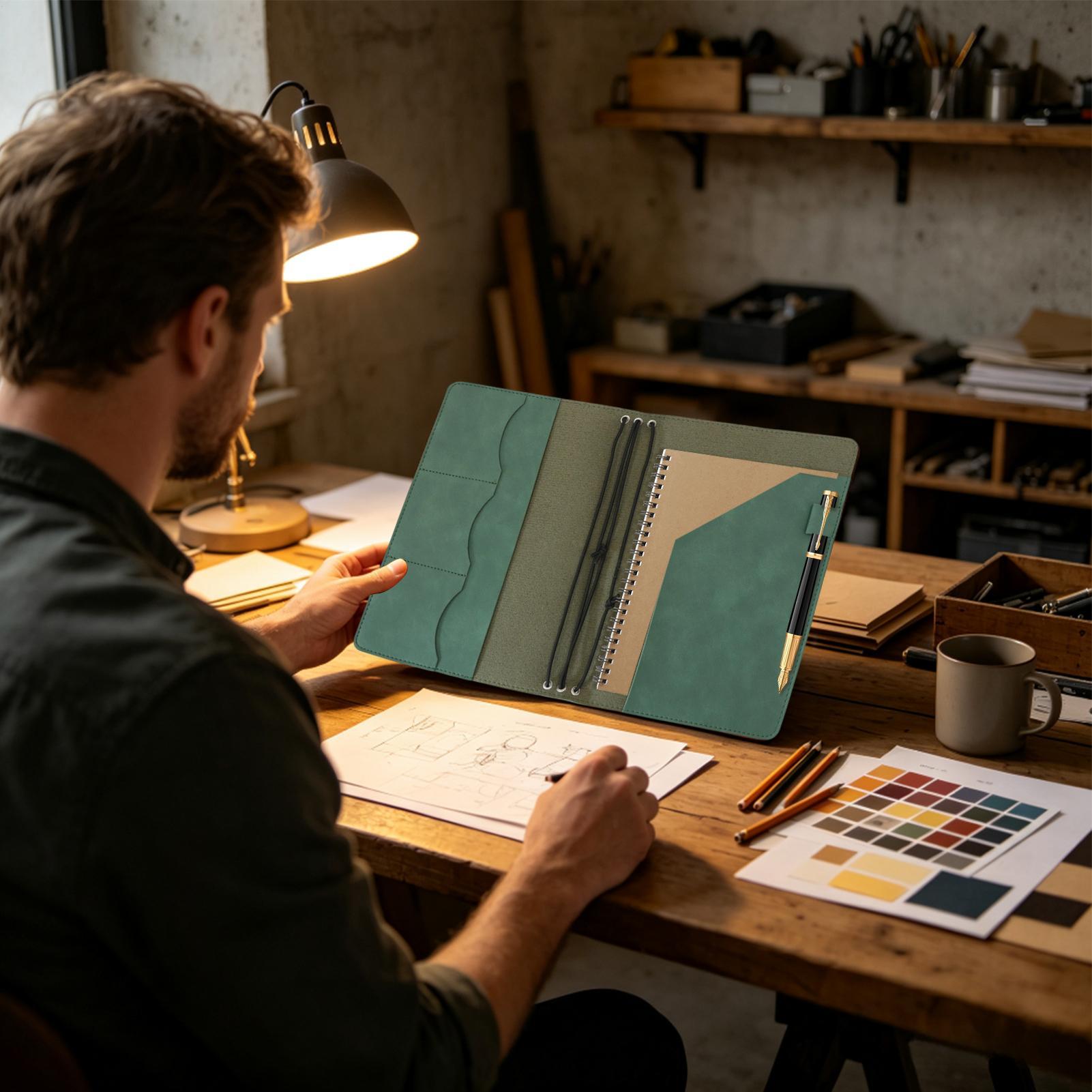 A5ノートブックカバー ヴィンテージPUレザー ジャーナル保 - Vintage Leather Journal Notebook のレビューと価格