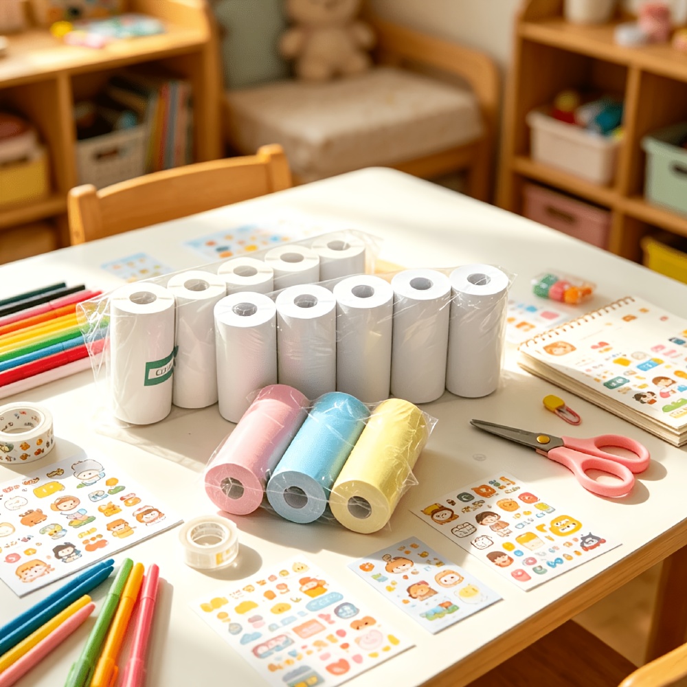 13ロール 57x25mm ミニサーマルペーパーロール 自己 - Mini Pocket Thermal Printer Paper Roll のレビューと価格