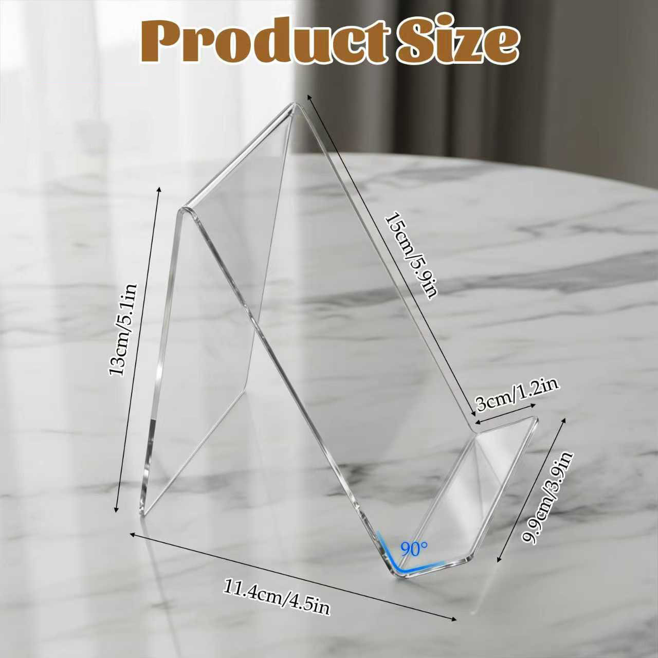 12個入りアクリル製ブックスタンド、透明ブックディスプレイ用 - Clear Acrylic Book Stand Holder のレビューと価格