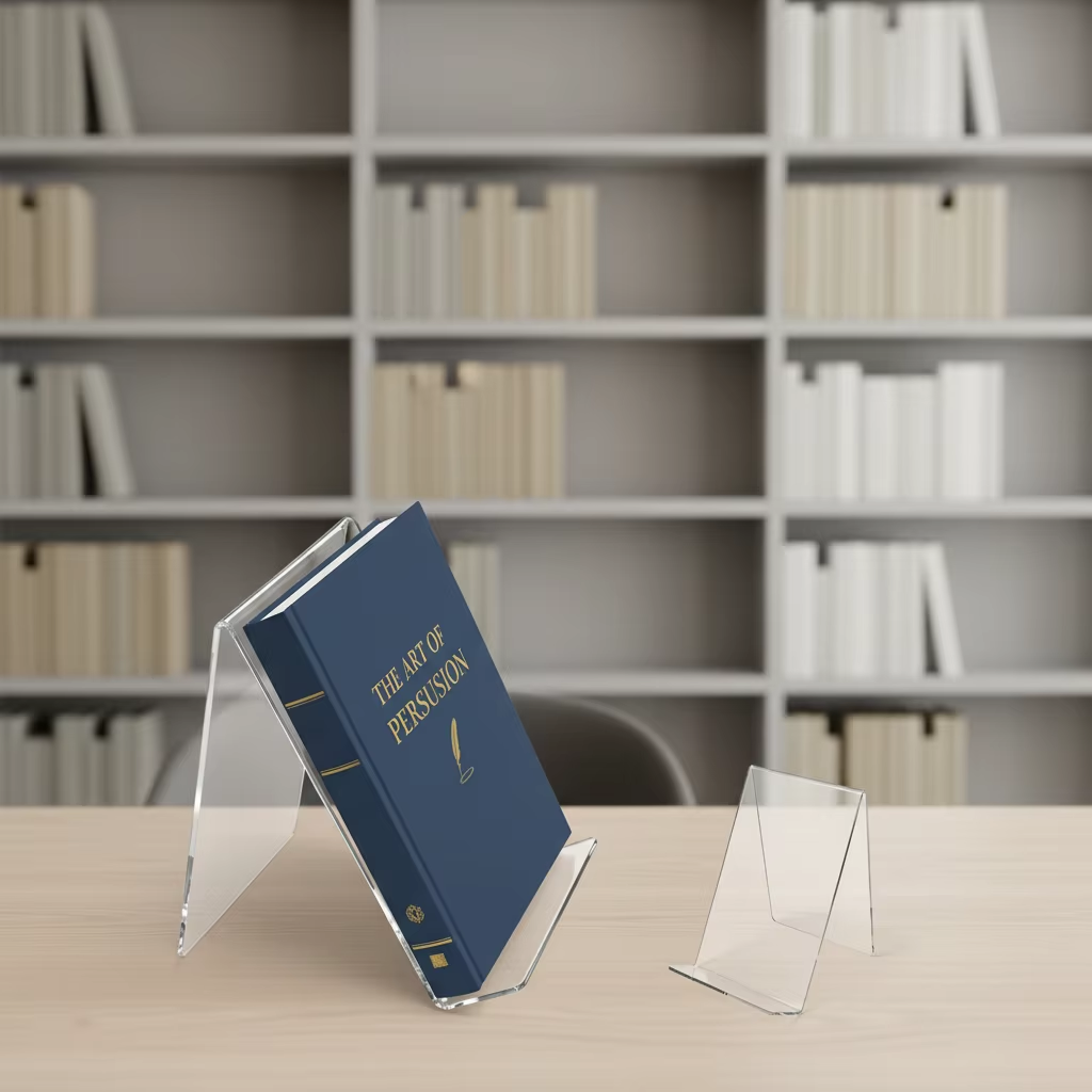 12個入りアクリル製ブックスタンド、透明ブックディスプレイ用 - Clear Acrylic Book Stand Holder のレビューと価格