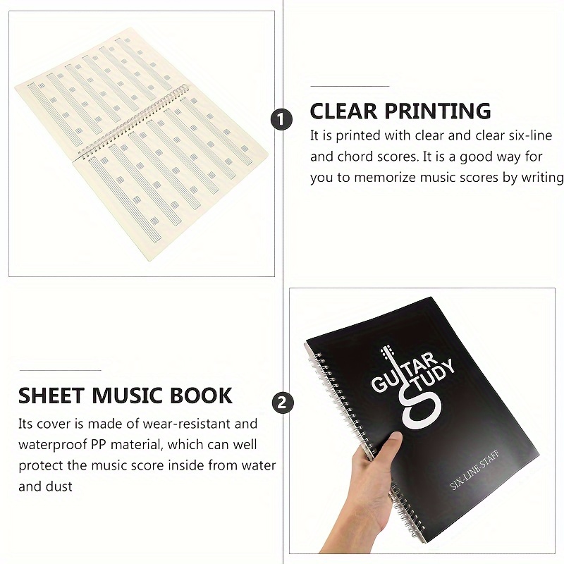 50 ページギター楽譜ノートブックギター音楽タブブランク楽譜 - Blank Sheet Music Notebook のレビューと価格
