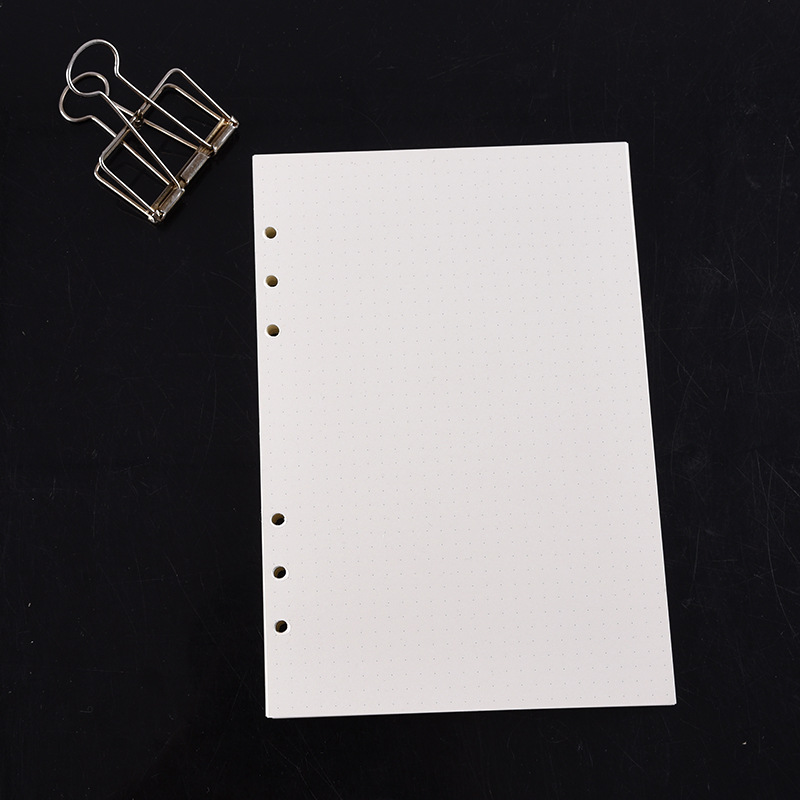A5 A6 A7 ブラッククラフトホワイトルーズリーフノート - A5 Spiral Dotted Grid Notebook のレビューと価格
