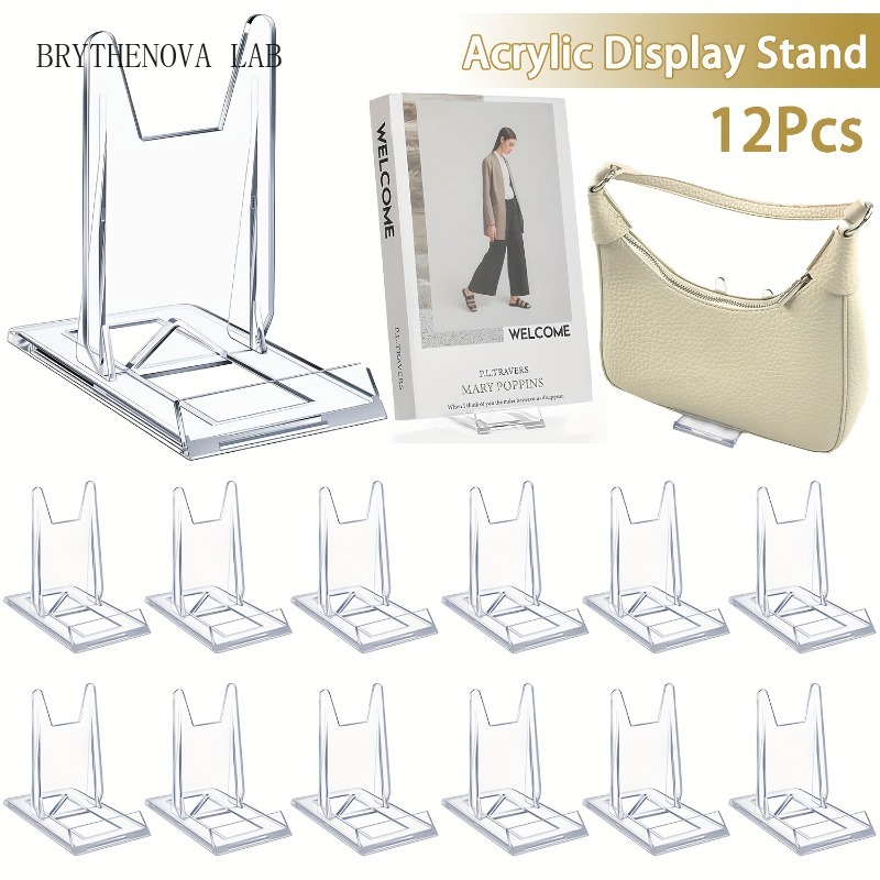 12 個 5/透明アクリルディスプレイスタンド小型調節可能な - Clear Acrylic Book Stand Holder のレビューと価格