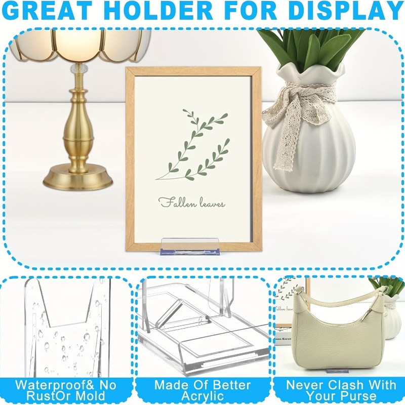 12 個 5/透明アクリルディスプレイスタンド小型調節可能な - Clear Acrylic Book Stand Holder のレビューと価格