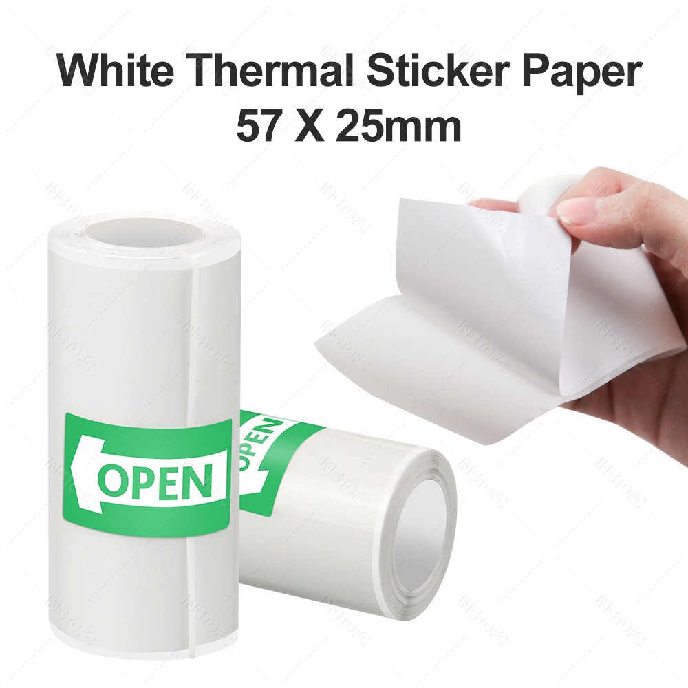 印刷可能なステッカー用紙ロール、サーマルフォトペーパーロール - Mini Pocket Thermal Printer Paper Roll のレビューと価格
