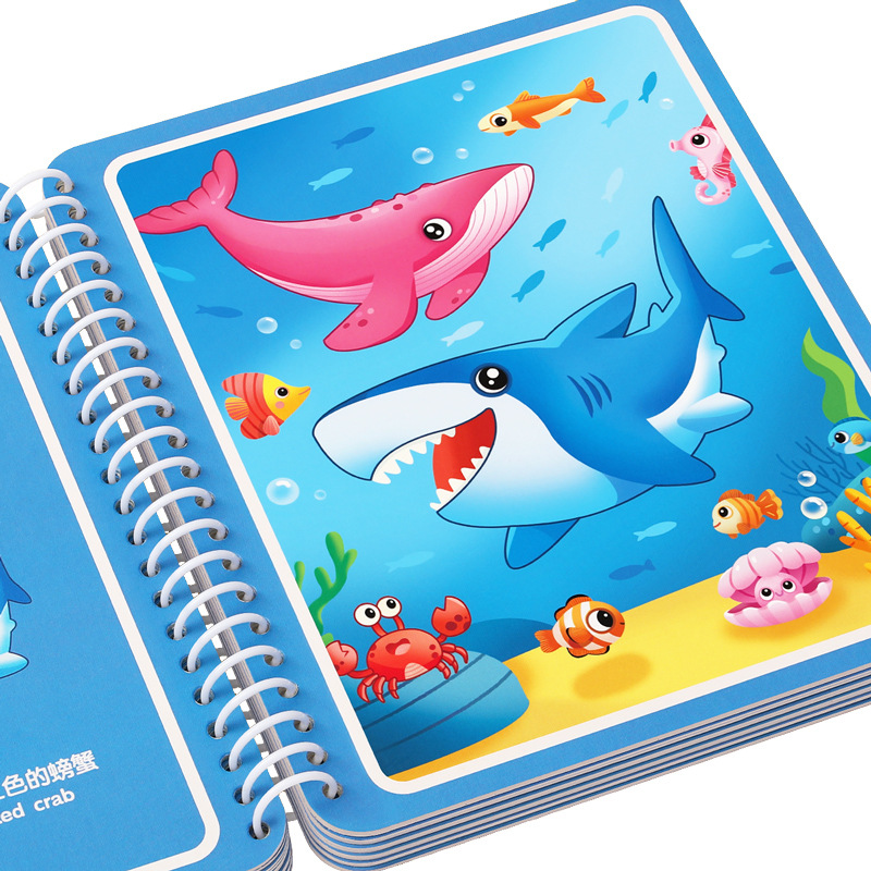魔法の水塗り絵ブック 子供用 再利用可能な落書きぬりえパッド - Reusable Water Magic Coloring Book のレビューと価格